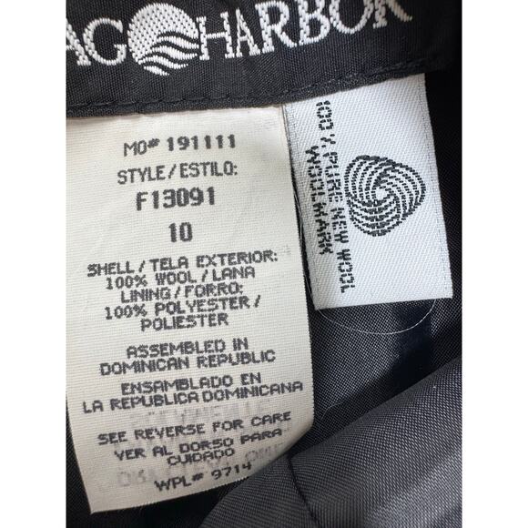 100% Pure New Wool Woolmark Sz 10 Black Skirt Slit Front Pencil MIDI Career - Picture 3 of 5